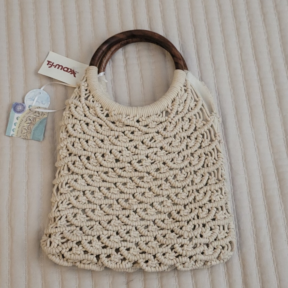 Knitted Summer handbag. Perfect for beach. NEW!